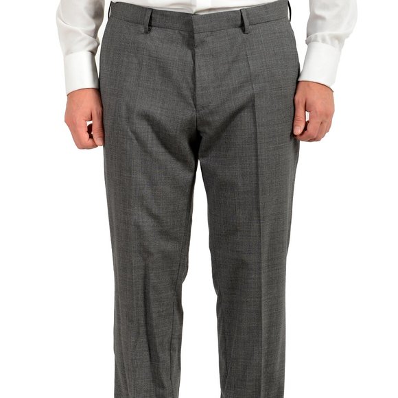 Hugo Boss Men's "Huge6/Genius5" Slim Fit Houndstooth 100% Wool Two Button Suit - Picture 8 of 12